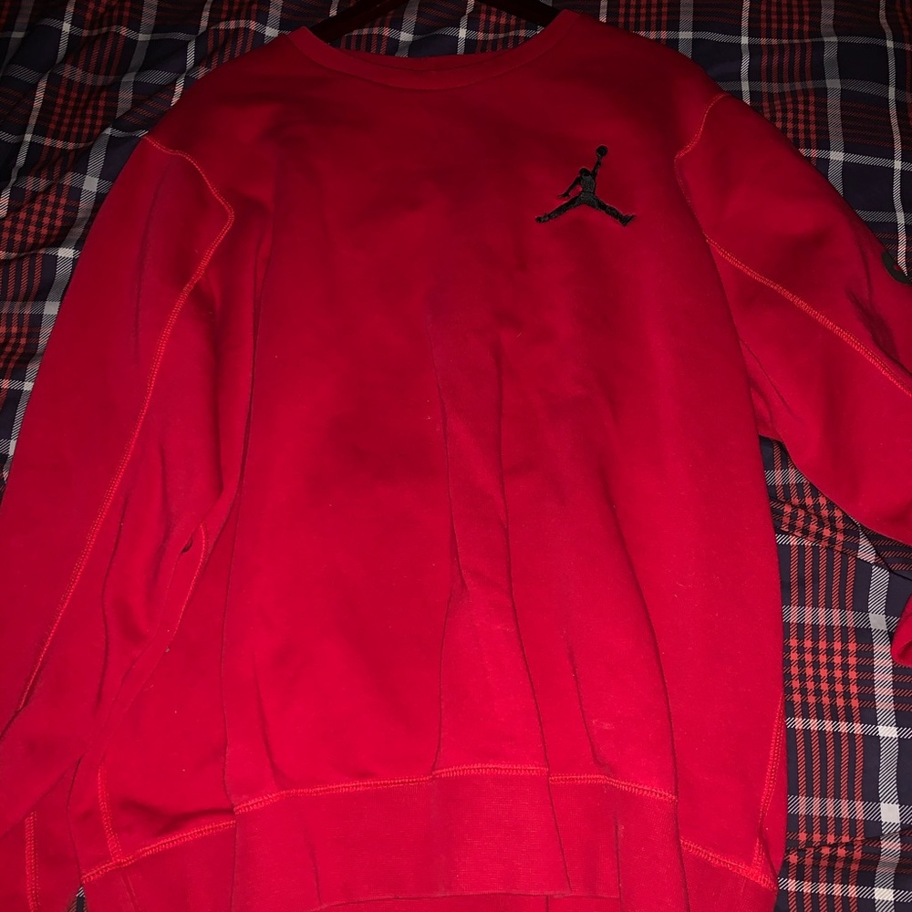 Jordan XXL RED CREW NECK SWEAT SHIRT